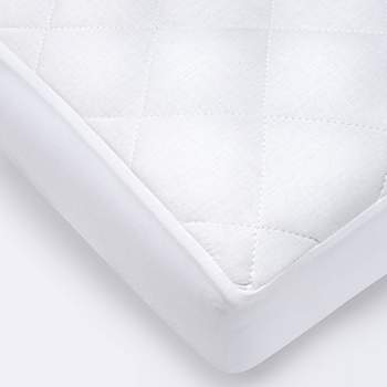 Crib Mattress Protector - Waterproof Mattress Protector - Soft & Strecthy Cover - White / Crib by Slumber Cloud