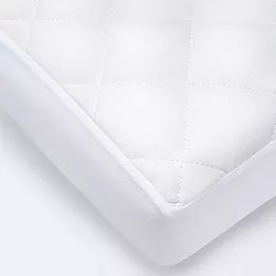 TL Care Natural Waterproof Quilted Pack and Play Size Fitted Mattress Cover Made with Organic Cotton 