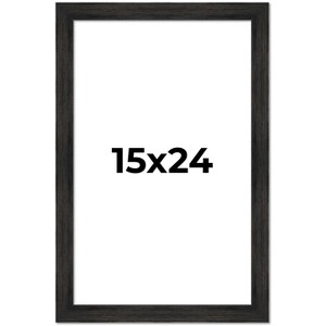 PosterPalooza | 15x24 Wide Barnwood Picture Frame, UV Acrylic, 6 Finishes - Grey, Brown, White, and Black - 1 of 4