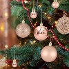 Aoibox 102pcs Rose Gold Christmas Ornaments Set Shatterproof Plastic Balls 3cm 4cm 6cm Tree Topper Reindeer for Tree Decor - 4 of 4