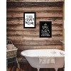 "Clean/Shower Together" 2-Piece Vignette by Fearfully Made Creations, Ready to Hang Framed Print, Black Frame - 2 of 4