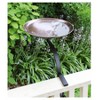 13" Burnt Copper Birdbath, Rail Mount Bracket, Antique Finish, Weather-Resistant - ACHLA Designs: No Assembly, Iron & Steel Construction - 2 of 4