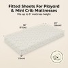 KeaBabies Mini Crib Sheets for Baby Girls, Boys, 2-Pack Soothe Pack and Play Sheets Fitted, Organic Pack N Play Mattress Sheet - 3 of 4