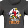 Women's Peanuts Trick Or Treat Moonlight Graphic T-shirt Dress - Heather Charcoal - Medium - 2 of 4