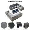 XIZZI 12 Pieces Wicker Furniture Set, Sectional Sofa Set with Wide Armrest and Deep Seat, Rattan Modular Conversation Set for Backyard Garden - 4 of 4
