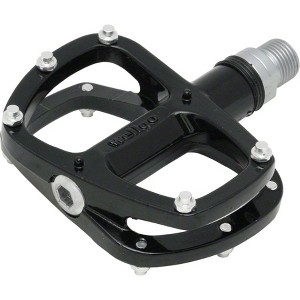 Wellgo R146 Platform Pedals 9/16" Chromoly Axle Aluminum Body Removable Pins Blk - 1 of 1