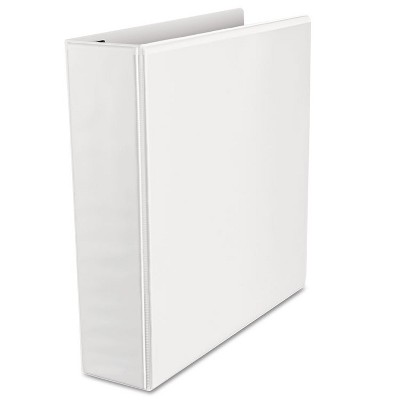 UNIVERSAL Push-Open Deluxe Plus D-Ring View Binder 2" Capacity 8-1/2 x 11 White 30732