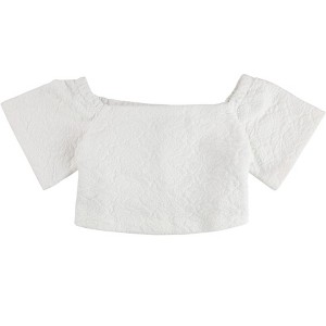 GUESS Womens Katia Textured Crop Top Blouse - 1 of 2