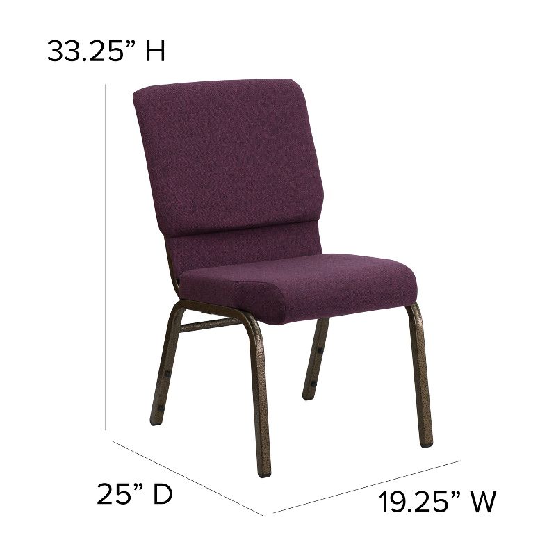 Emma and Oliver 18.5"W Stackable Church/Reception Guest Chair, 4 of 11