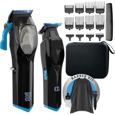 HUMMINGBIRD™ Pro Series Hair Clippers and Trimmer Set – 9000 RPM Magnetic Motor, Zero-Gapped, Cordless USB-C Rechargeable, Carry Case, Pro Barber Kit