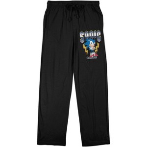 Sonic the Hedgehog Classic Since 1991 Men's Black Graphic Sleep Pajama Pants - 1 of 4