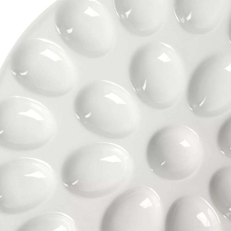 Gibson Our Table Simply White 13 Inch Egg Serving Platter, 3 of 5