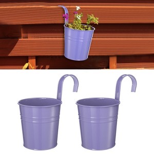 Unique Bargains Metal Detachable Hook Anti-Rust Colorful Finish Flower Holder 2 Pcs - 1 of 4