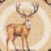 Earth Rugs Nature-Themed Holiday Table Accent – Hand-Stenciled Stag on Jute - 3 of 3