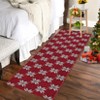 Christmas Area Rugs, Washable Non-Slip Christmas Pattern Snowflakes Carpet, Soft Low Pile Foldable Stain Resistant for Bedroom, Home - 3 of 4