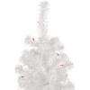 Northlight 4' Pre-Lit White Pine Slim Artificial Christmas Tree - Pink Lights - 2 of 4