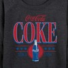 Women's - Coca-Cola - 90s Coke Collegiate Design Lightweight French Terry Wide Neck Long Sleeve Shirt - 2 of 4