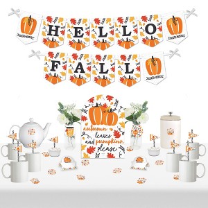 Big Dot of Happiness Fall Pumpkin - DIY Halloween or Thanksgiving Party Coffee Signs - Drink Bar Decorations Kit - 50 Pieces - 1 of 4