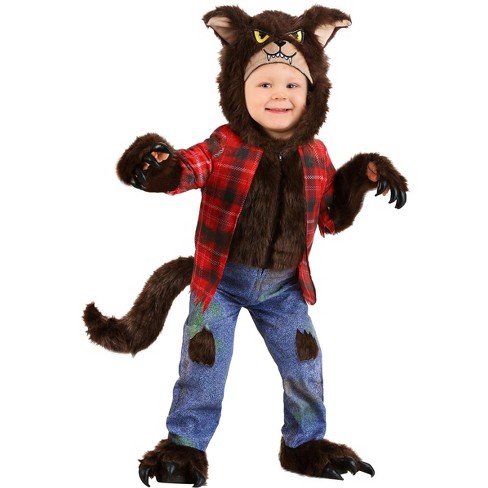 Halloweencostumes.com 2t Boy Boy's Toddler Werewolf Costume, Red/blue ...