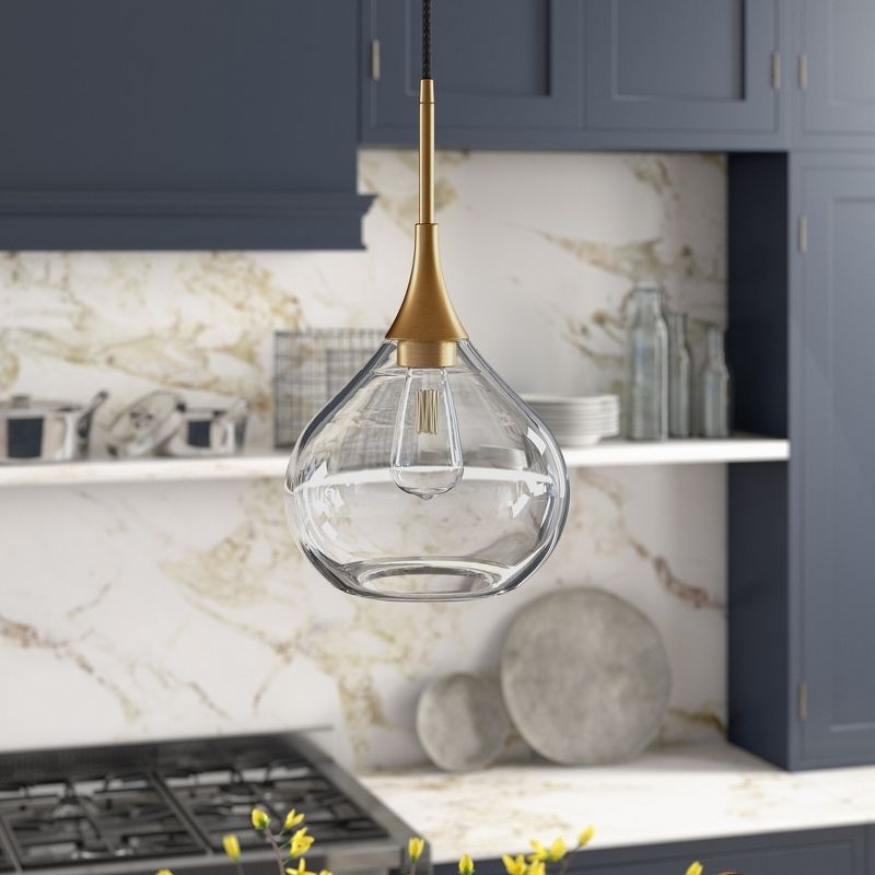 Hampton & Thyme 9.5" Wide Pendant with Glass Shade, 3 of 9