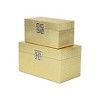 Cheung's Galena Set of 2 Double Happiness Shagreen Boxes Gold - 2 of 4