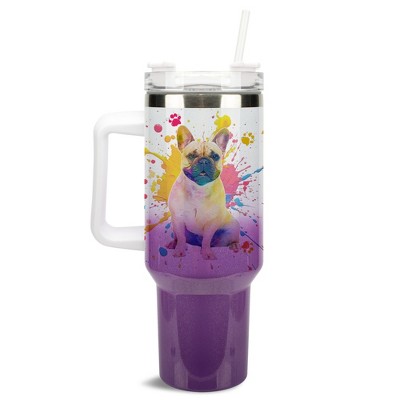100 North Horses Make Me Happy You Not So Much Horseshoe Wrap-Around 40 Oz. Stainless Steel Water Bottle Coffee Mug, Spill & Leak Resistant, Travel