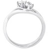 Pompeii3 5/8cttw 2-Stone Diamond Engagement Wedding Ring Set Forever Us White Gold - 3 of 4