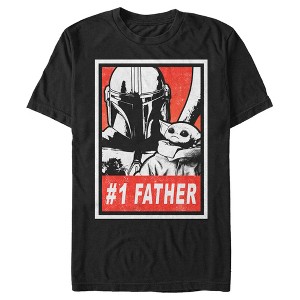 Men's Star Wars: The Mandalorian #1 Father Din Djarin and Grogu T-Shirt - 1 of 4