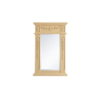 Elegant Lighting Wood frame mirror 18 inch x 28 inch in Light Antique Beige