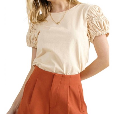 Women's In Your Eyes Puff Sleeve Top - And The Why