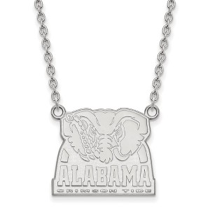 Black Bow Jewelry 14k White Gold Alabama Crimson Tide NCAA Necklace 18 Inch - 1 of 4
