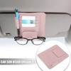 Unique Bargains PU Leather Car Sun Visor Organizer Glasses Holder Card Holder Auto Accessories Pocket Organizer 4.92"x5.91" - 2 of 4