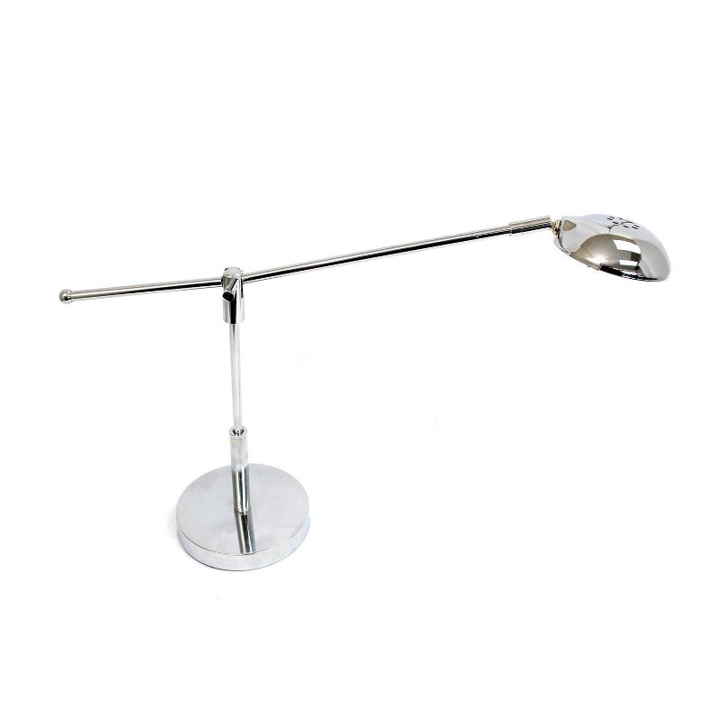 3W Balance Arm Chrome Desk Lamp with Swivel Head Silver (Includes LED Light Bulb) - Simple Designs, 5 of 6
