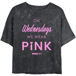 Junior's Mean Girls On Wednesdays We Wear Pink Logo T-Shirt - 1 of 4