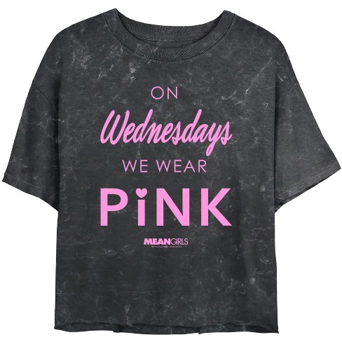 Junior's Mean Girls On Wednesdays We Wear Pink Logo T-Shirt - image 1 of 4