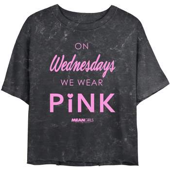 Junior's Mean Girls On Wednesdays We Wear Pink Logo T-Shirt