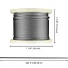 Yescom 600 Ft 1/8" T316 Stainless Steel Cable Wire Rope 7x7 Aircraft Strand Railing Decking Coil & Reel - 3 of 4