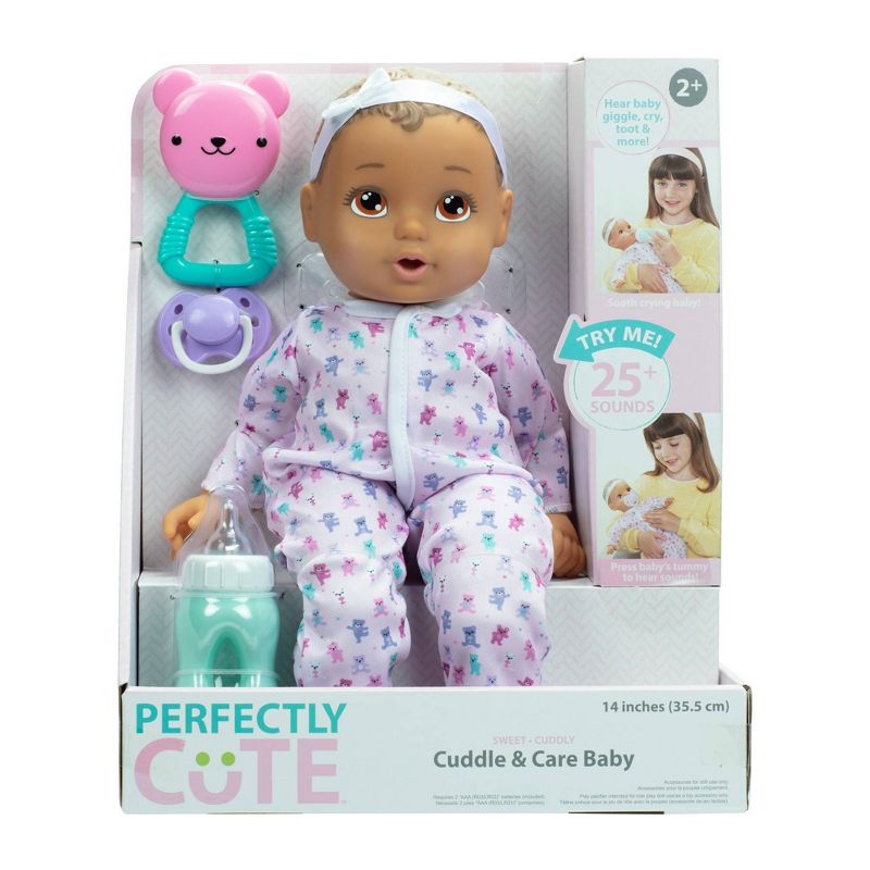 Perfectly Cute Cuddle and Care Baby Doll - Brown Eyes, 3 of 10