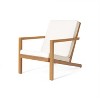 Sapphtopaz Patio Furniture Set Wood Patio Chairs Set of 3 with Cushions and Square Coffee Table Outdoor Chairs for Backyard, Terrace, Garden - 2 of 4