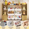 Toy Storage Organizer with 8 Removable Toy Bins, Toy Organizers and Storage, Large Toy Organizer Kids Bookshelf with 6 Storage Cubbies - 3 of 4