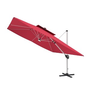 CASAINC 11 ft Square Cantilever Patio Umbrella with Tilt Patio and 360° Base Rotation - Base Not Included - 1 of 4