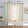 HLC.ME Abbey Faux Linen Textured Semi Sheer Privacy Light Filtering Window Grommet Thick Curtain Panels, Set of 2 - 3 of 4