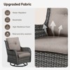Buenhomino 4 Pieces Patio Furniture Set with Swivel Chairs, High Back Wicker Rattan Sofa with Thick Cushion and Coffee Table, Outdoor Conversation Set - 3 of 4