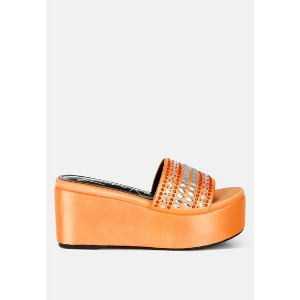 Batanga Diamante & Rhinestone Detail Stylish  Flatforms Women - 1 of 4
