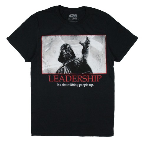 Star Wars Men's Darth Vader Leadership Lifting People Up Motivation T ...