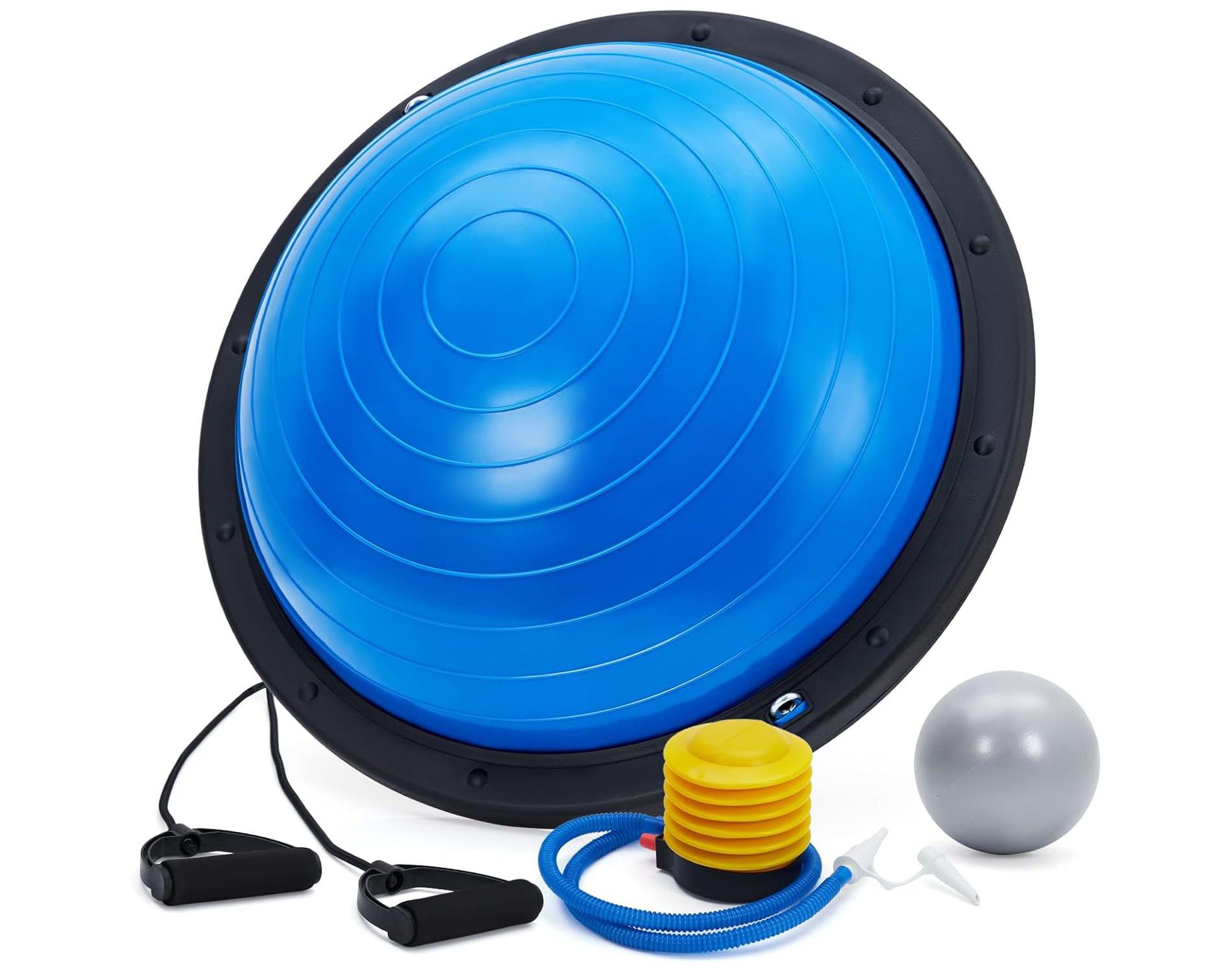 23 Balance Ball, 1600 lbs Half Exercise Ball with Nonslip Base, Inflatable Half Ball Balance Trainer