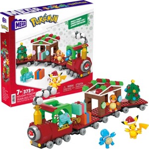 MEGA Pokémon Action Figure Building Toys: Holiday Train – 373 Piece Construction Set with 4 Poseable Characters, Building Blocks Toy Gift for Kids - 1 of 4