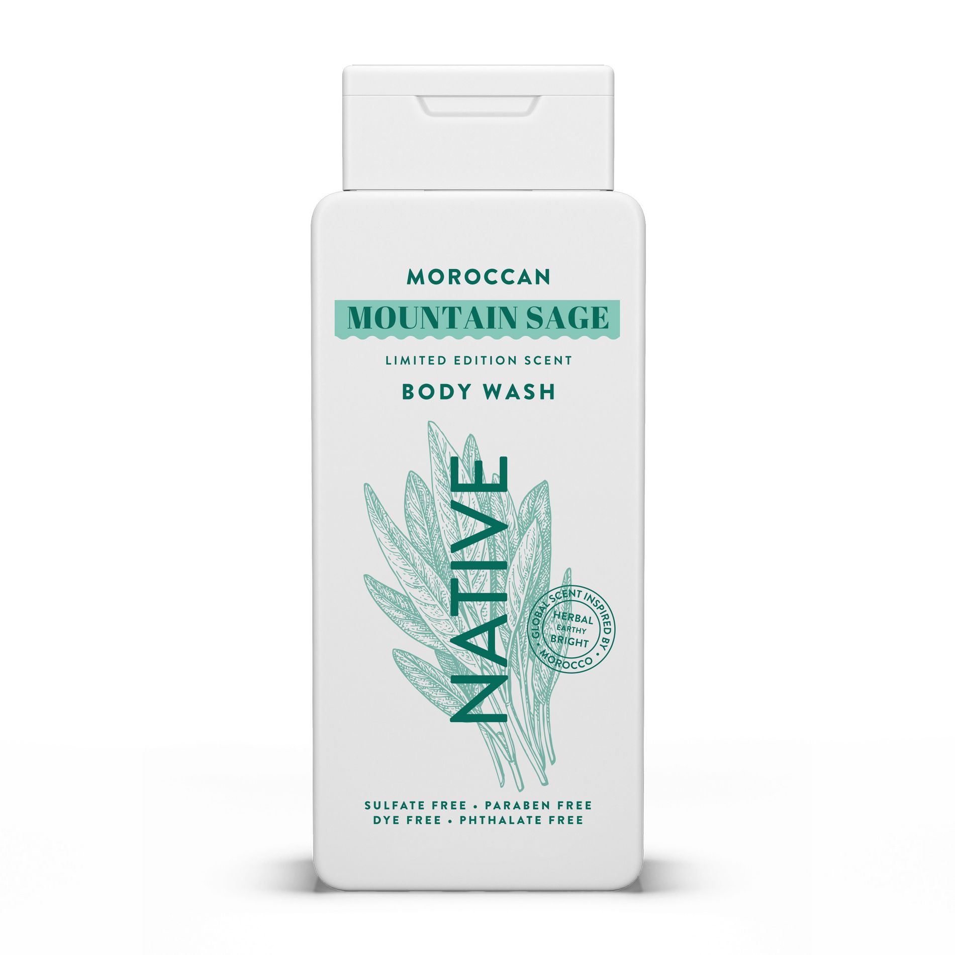 Native Limited Edition Global Flavors Sulfate-Free Body Wash - Moroccan Mountain Sage - 18 fl oz: Basic Cleansing, Whole Body Application