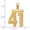 Black Bow Jewelry 14k Yellow Gold, Varsity Collection, Large D/C Pendant Number 41 - 2 of 3