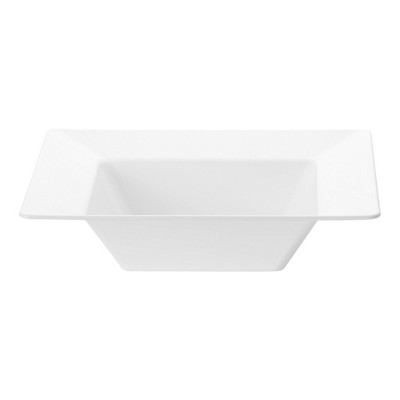 Smarty Had A Party 5 oz. White Square Plastic Dessert Bowls - 120 pcs